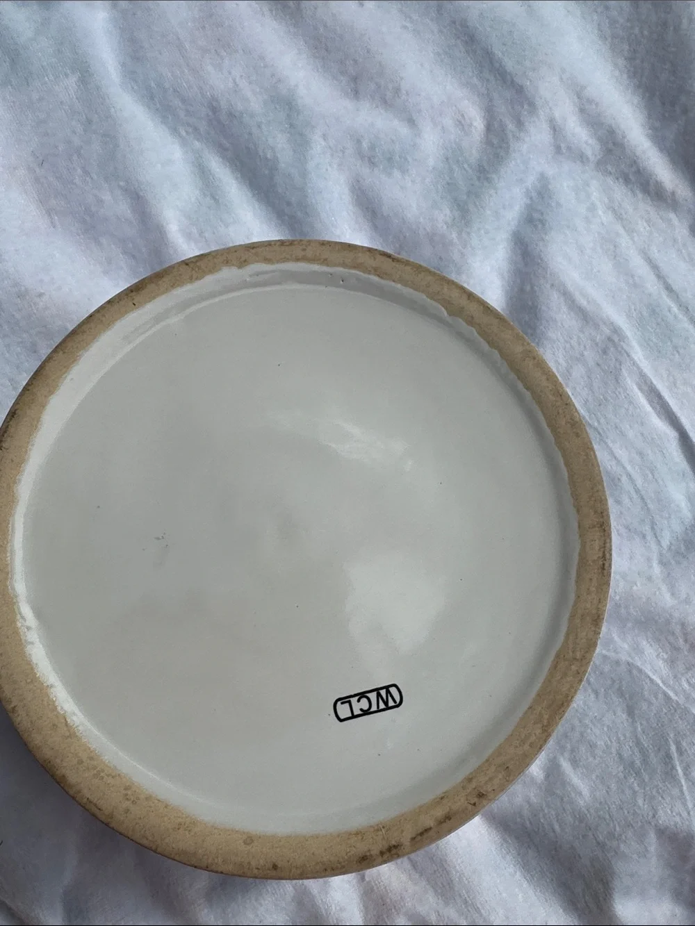 Ceramic Dog Bowl with Brown Puppy and Pink Bone Design